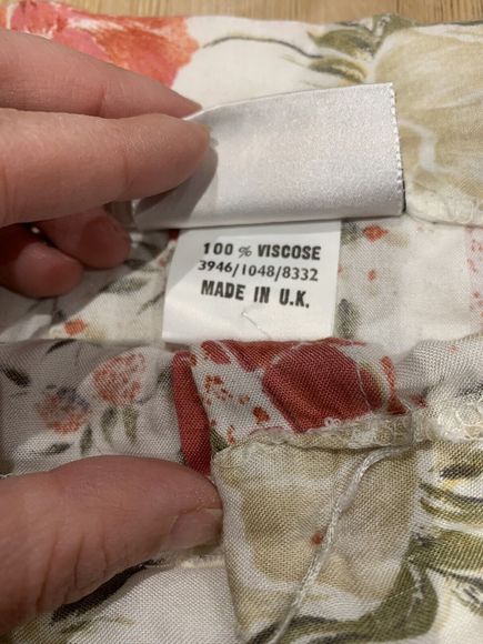 Vintage Debenhams Floral Cottage Core Midi Skirt High Waisted Size 8 12 W26 90s - Picture 5 of 7